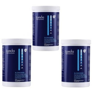 Pachet 3 x  Pudra Decoloranta - Londa Professional Blondoran Dust-Free Lightening Powder, 500g