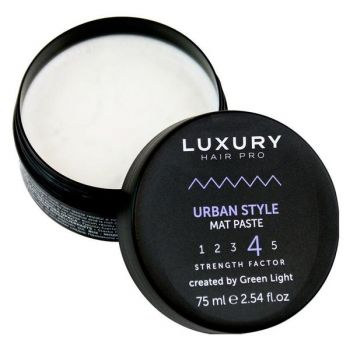 Pasta Mata pentru Par - Urban Style Mat Paste Luxury Hair Pro, Factor de Fixare 4, Green Light, 75 ml