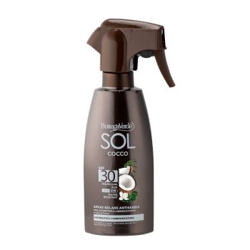 Spray protectie solara, rezistent la apa, cu lapte de nuca de cocos, SPF 30