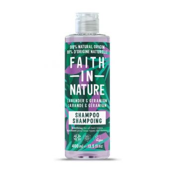 Sampon Nutritiv cu Lavanda si Muscata pentru Par Normal si Uscat Faith in Nature, 400 ml