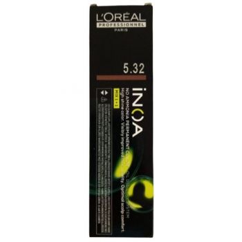 Vopsea de Par Demi-permanenta L'Oreal Professionnel Inoa 5.32 Light Golden Iridescent Brown, 60 ml