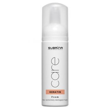 Tratament Spuma cu Cheratina pentur Par Foarte Deteriorat- Subrina Professional Care Keratin Foam, 150 ml