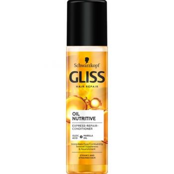 Balsam Spray Nutritiv pentru Par Stresat si Agasat - Schwarzkopf Gliss Hair Repair Oil Nutritive Express-Repair-Conditioner, 200 ml