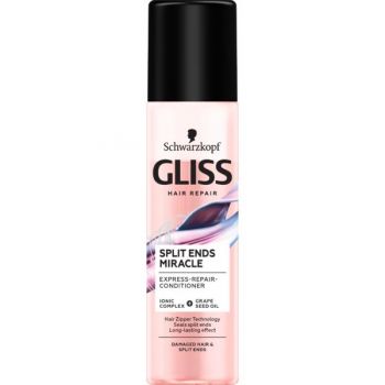 Balsam Spray Reparator pentru Par Deteriorat si Varfuri Despicate - Schwarzkopf Gliss Hair Repair Split Ends Miracle Express-Repair-Conditioner, 200 ml