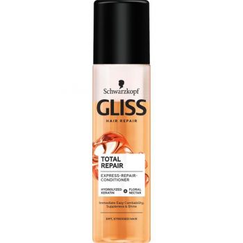 Balsam Spray Reparator pentru Par Uscat si Deteriorat - Schwarzkopf Gliss Hair Repair Total Repair Express-Repair-Conditioner, 200 ml