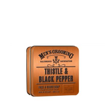 Thistle & black pepper face & beard soap 100 gr