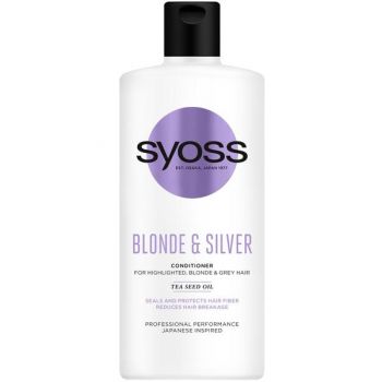 Balsam Nuantator pentru Par Blond, Grizonat sau cu Suvite - Syoss Blonde & Silver Purple Conditioner for Highlighted, Blonde & Graey Hair, 440 ml