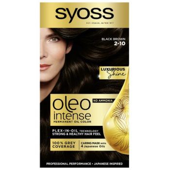 Vopsea de Par Demi-permanenta - Syoss Professional Performance Oleo Intense Permanent Oil Color, nuanta 2-10 Saten Foarte Inchis