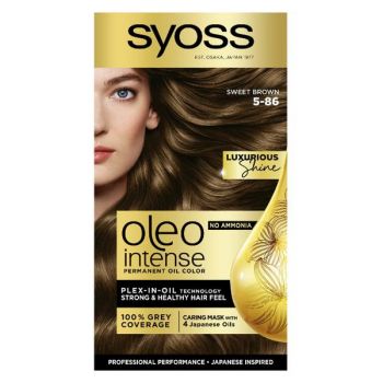 Vopsea de Par Demi-permanenta - Syoss Professional Performance Oleo Intense Permanent Oil Color, nuanta 5-86 Saten Incantator