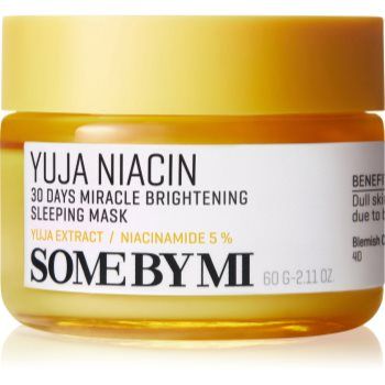 Some By Mi Yuja Niacin Brightening mască iluminatoare de noapte