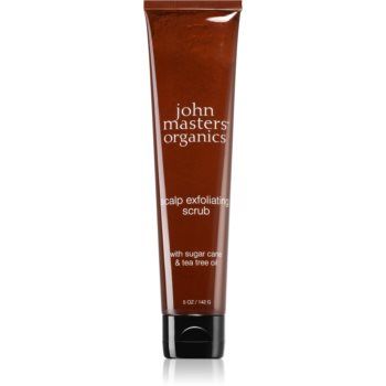 John Masters Organics Scalp Exfoliating Scrub with Sugar Cane & Tae Tree Oil exfoliant de curățare pentru scalp