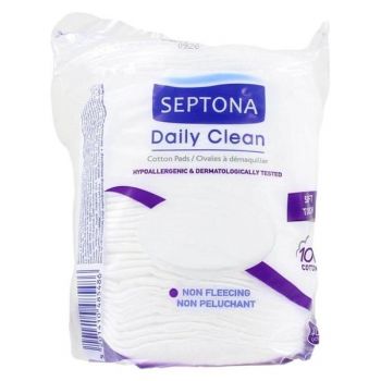 Dischete Demachiante Ovale din Bumbac - Septona Daily Clean Oval Cotton Pads, 40 buc