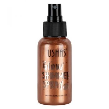 Iluminator de corp, Ushas, Glow Shimmer Spray, 04, 80 ml