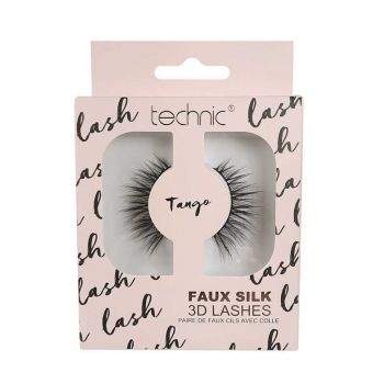 Gene false, Technic, Faux Silk 3D Lashes, Tango, Adeziv inclus