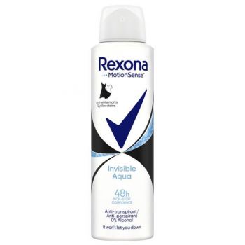 Deodorant Antiperspirant Spray pentru Femei - Rexona MotionSense Invisble Aqua 48h, 150 ml