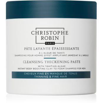 Christophe Robin Cleansing Thickening Paste with Tahitian Algae șampon exfoliant pentru par fin si subtiat