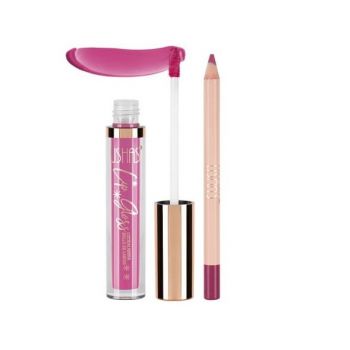 Set ruj si creion de buze, Ushas, Lip Gloss Lip Pencil, 06