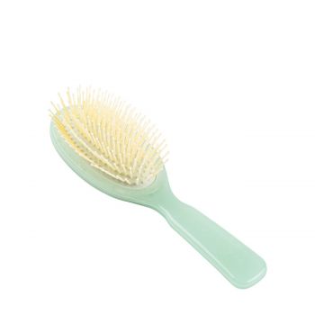 Oval pneumatic hair green brush