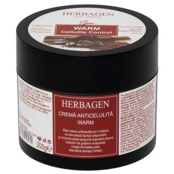 Crema Anticelulitica cu Efect de Incalzire Warm Herbagen, 200 g