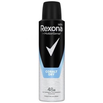 Deodorant Antiperspirant Spray pentru Barbati Cobalt - Rexona Men MotionSense Cobalt Dry 48h, 150 ml