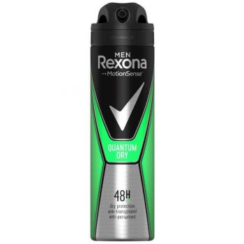 Deodorant Antiperspirant Spray pentru Barbati Quantum - Rexona Men MotionSense Quantum Dry 48h, 150 ml