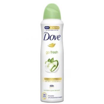 Deodorant Spray Antiperspirant Castravete si Ceai Verde - Dove Go Fresh Cucumber and Green Tea Scent, 150 ml