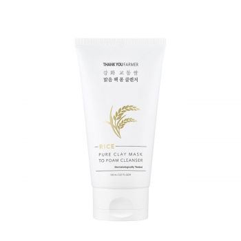 Rice pure clay mask to foam cleanser  150 ml