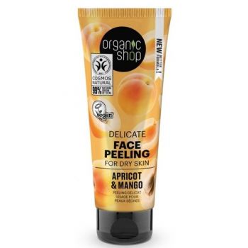 Peeling Delicat pentru Tenul Uscat cu Caise si Mango Organic Shop, 75 ml