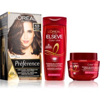 L’Oréal Paris Elseve Color-Vive set 4.15 Caracas(pentru păr vopsit)