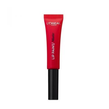 Ruj de buze lichid, Loreal, Lip Paint Matte, 204 Red Actually