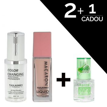 Fond de Ten TLM Color Changing SPF 15 & Fond de Ten TLM Macaron Mattifying & Covering Foundation #102 + CADOU Primer Machiaj