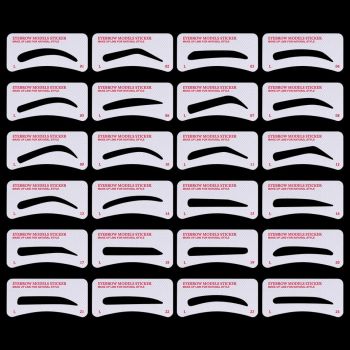 Sabloane Sprancene adezive Lovely Eyebrows, Set 24 bucati