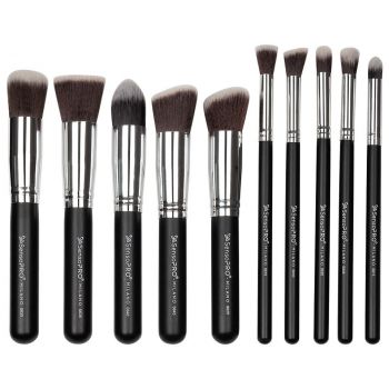 Set 10 Pensule Machiaj Profesionale SensoPRO Milano, Classy Black + CADOU