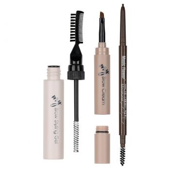 Kit Sprancene 3 in 1 Music Flower My Brow Kit, Dark Brown