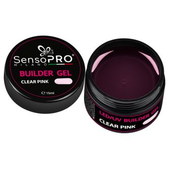 Gel Constructie Unghii SensoPRO Milano 15ml - Clear Pink