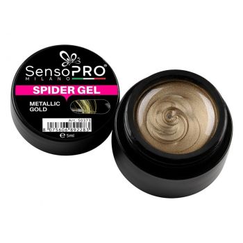 Spider Gel SensoPRO Milano Metallic Gold, 5 ml