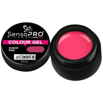 Gel UV Colorat Queen Pink 5ml, SensoPRO Milano