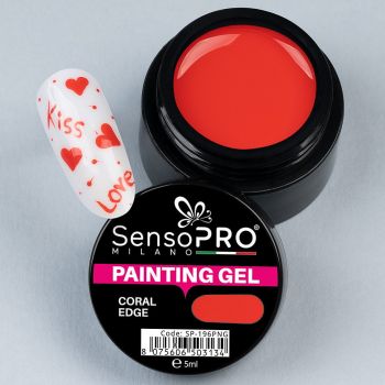 Gel UV Pictura Unghii Coral Edge 5ml, SensoPRO Milano