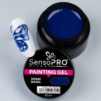 Gel UV Pictura Unghii Denim Mania 5ml, SensoPRO Milano