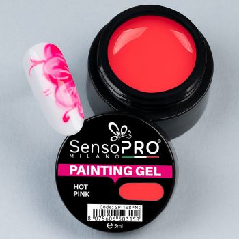 Gel UV Pictura Unghii Hot Pink 5ml, SensoPRO Milano