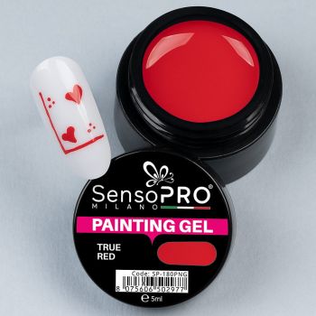 Gel UV Pictura Unghii True Red 5ml, SensoPRO Milano