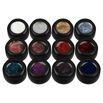 Set 12 Geluri UV Colorate Glitter Treasure Collection, SensoPRO Milano