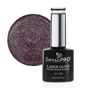 Oja Semipermanenta Holografica Laser Glow SensoPRO Milano 10ml, Violet Storm #26