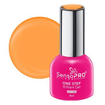 Oja Semipermanenta One Step Brilliant Gel SensoPRO Milano 8ml, Delicious Orange #50