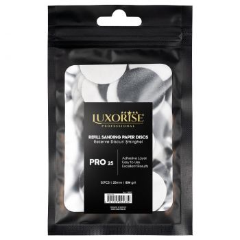 Set 50 Rezerve Smirghel pentru Disc Pedichiura LUXORISE PRO25, granulatie #80