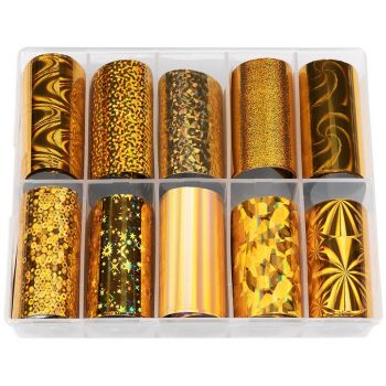 Set Folii Transfer LUXORISE Gold Opulence, 10 buc