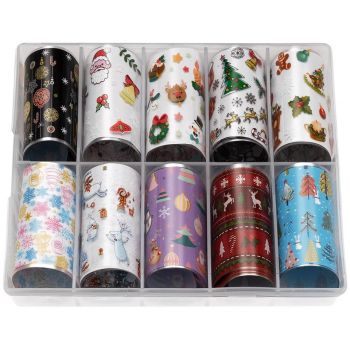 Set Folii Transfer LUXORISE Christmas Fun, 10 buc