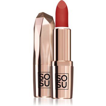 SOSU Cosmetics Let Them Talk Lipstick ruj cremos cu finisaj satinat ieftin