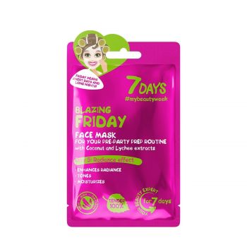 Blazing friday -  face sheet mask for your pre-party prep routine with coconut water & lychee 28 gr