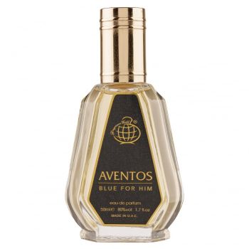 Parfum Aventos Blue For Him, Fragrance World, apa de parfum 50 ml, barbati